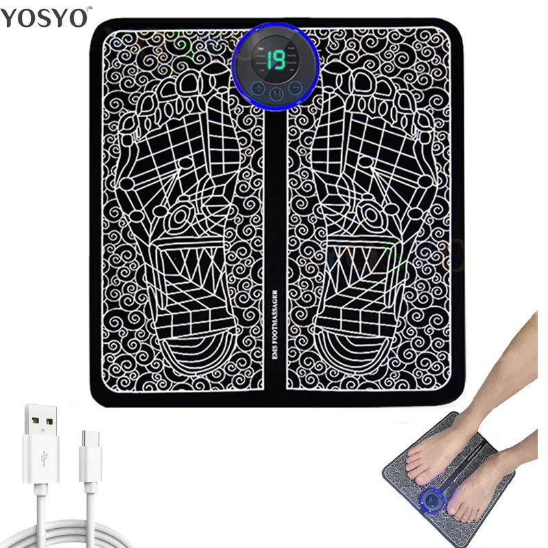 EMS Foot Acupoint Massage Pad Current Reflection Foot Massage Muscle Stimulation Improves Blood Circulation Relieve Pain Tool