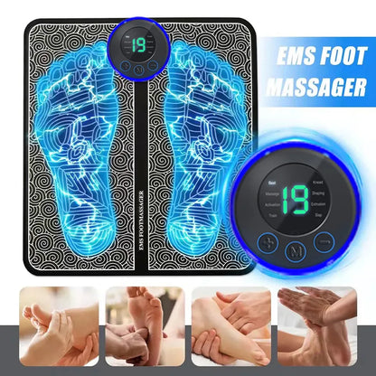 EMS Foot Acupoint Massage Pad Current Reflection Foot Massage Muscle Stimulation Improves Blood Circulation Relieve Pain Tool